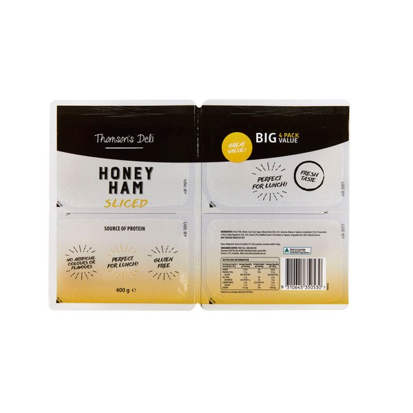 Thomson's Deli Honey Ham Sliced Quad Pack | 400g