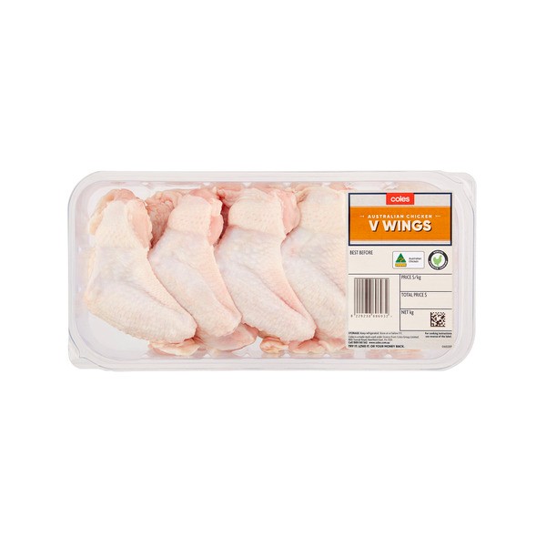Coles RSPCA Approved Chicken V Wings | approx. 1.1kg
