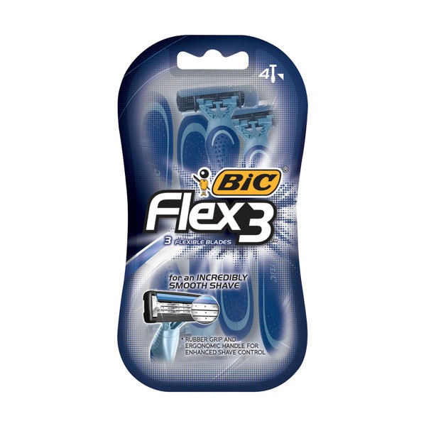 Bic Flex 3 Men's Disposable Razor | 4 pack