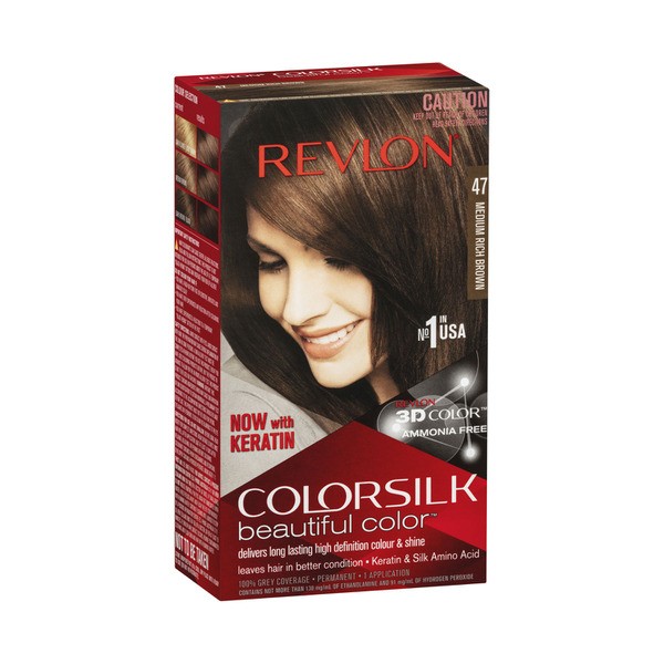 Revlon Colorsilk Medium Rich Brown 47 Hair Colour | 1 pack