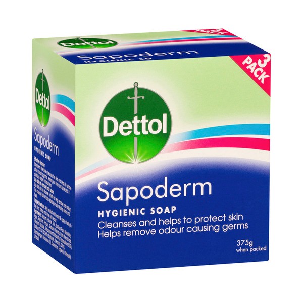 Dettol Sapoderm Hygienic Bar Soap Cleanser for Acne | 375g