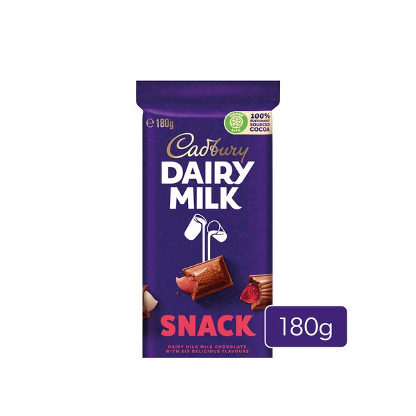 Cadbury Dairy Milk Snack Chocolate Block | 180g