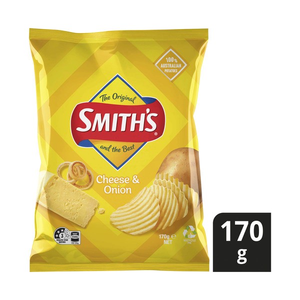 Smith's Crinkle Cut Cheese & Onion Potato Chips | 170g
