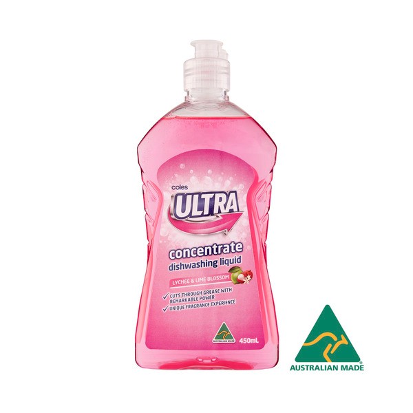 Coles Ultra Concentrate Dishwashing Liquid Limited Edition Lychee & Lime Blossom | 450mL