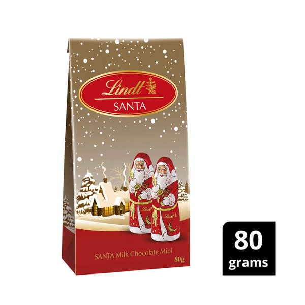 Lindt Mini Santa Chocolate Pouch Bag | 80g