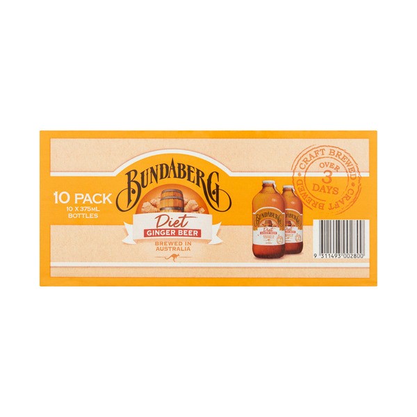 Bundaberg Diet Ginger Beer Multipack 10X375mL | 10 pack