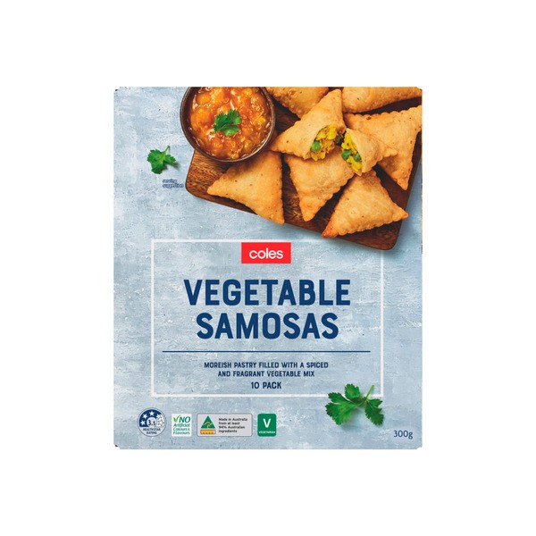 Coles Vegetable Samosas 10 Pack | 300g