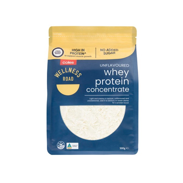 Coles Wellness Road Unflavoured Whey Protein Concentrate | 500g