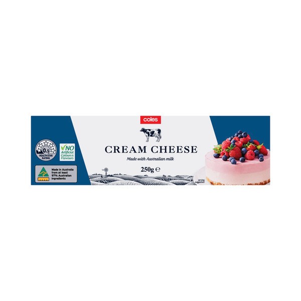 Coles Regular Cream Cheese Block | 250g