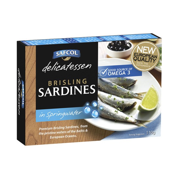 Safcol Brisling Sardines In Springwater | 110g