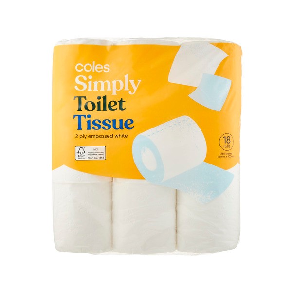Coles So Soft 2 Ply Toilet Tissue | 18 pack