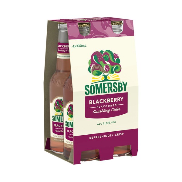 Somersby Blackberry Bottle 330mL | 4 Pack