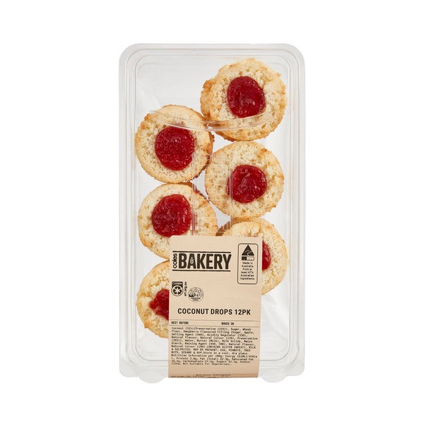 Coles Bakery Coconut Drops | 12 pack