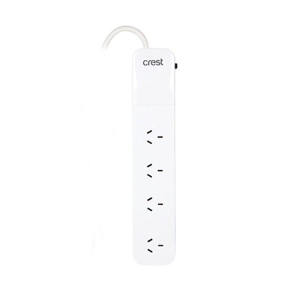 Crest 4 Socket Surge Protected 1.2m Power Board | 1 each