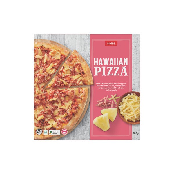 Coles Frozen Hawaiian Pizza | 500g