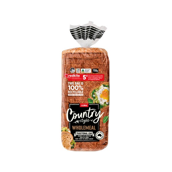 Coles Country Loaf Wholemeal | 750g