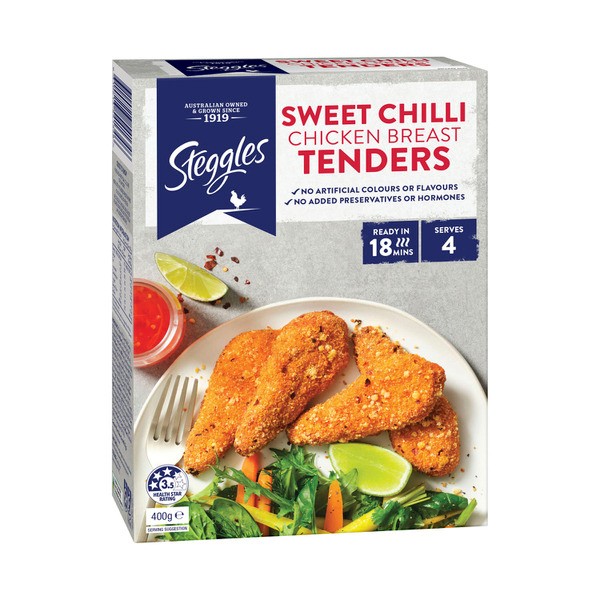 Steggles Frozen Sweet Chilli Chicken Breast Tenders | 400g