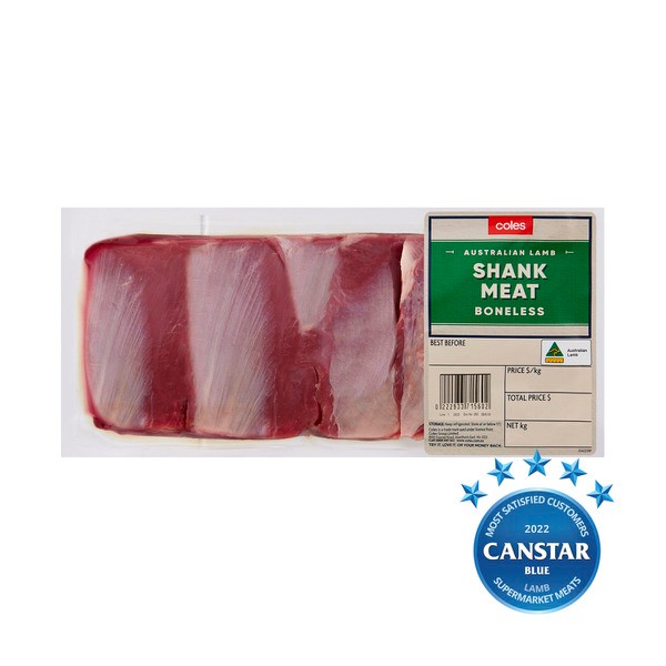Coles Lamb Boneless Shank Meat | approx. 700g