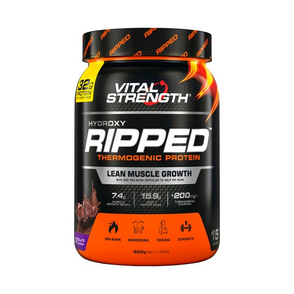 Vital Strength Hydroxy Ripped Chocolate Thermogenic Protein Powder | 600g