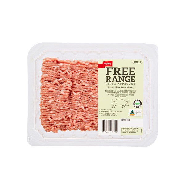 Coles Free Range Pork Mince | 500g