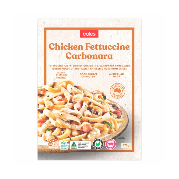 Coles Chicken Fettuccine Carbonara | 375g