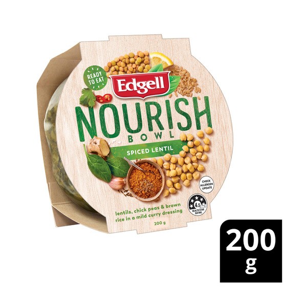 Edgell Nourish Bowl Spiced Lentil Chickpeas & Brown Rice Ready To Eat | 200g