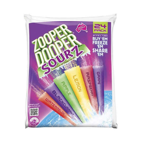 Zooper Dooper Water Ice Sourz | 24 pack