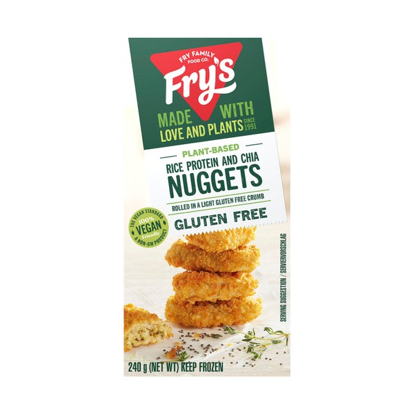 Fry's Frozen Gluten Free Nuggets With Rice Protein & Chia | 240g