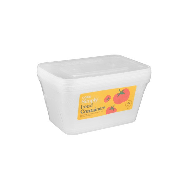 Coles Simply Food Containers 1L | 4 pack