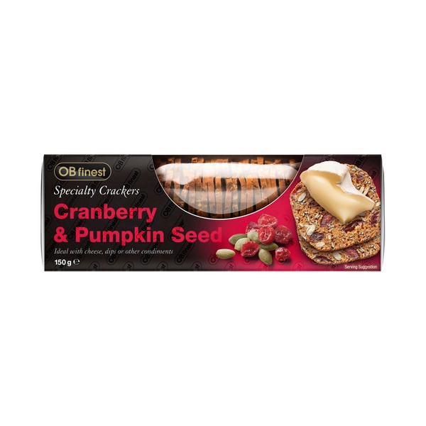 OB Finest Cranberry & Pumpkin Seed Crackers | 150g