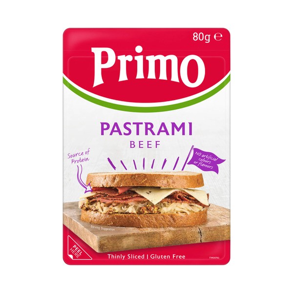 Primo Gluten Free Thinly Sliced Pastrami Beef | 80g