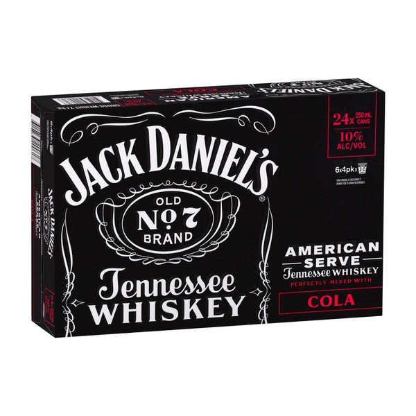 Jack Daniels American Serve & Cola 250mL | 24 Pack