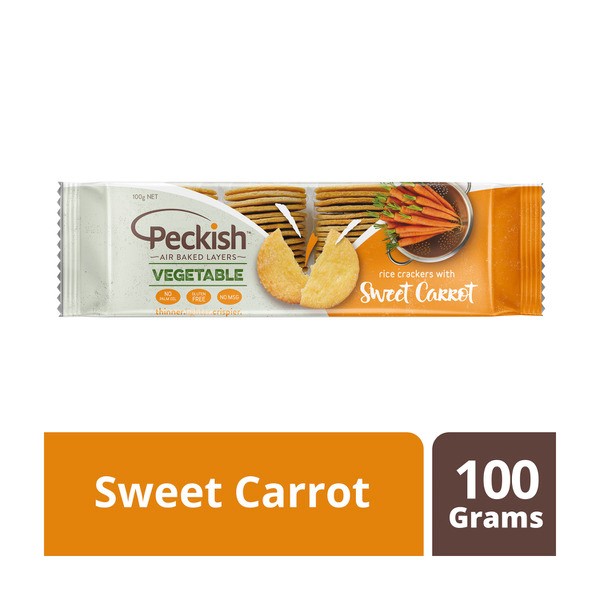 Peckish Vegetable Sweet Carrot Rice Crackers | 90g