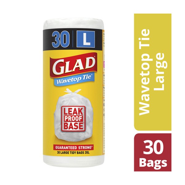 Glad Large Wavetop Kitchen Tidy Bags | 30 pack