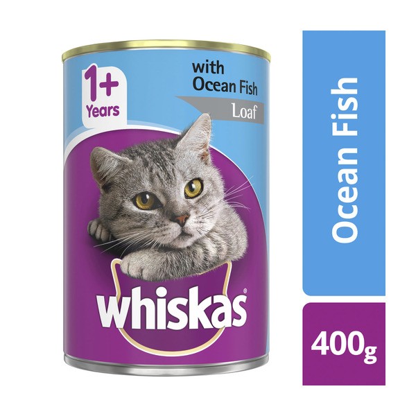 Whiskas 1+ Years Wet Cat Food Ocean Fish Loaf Can | 400g