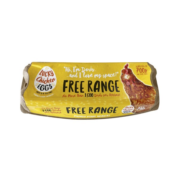 Lucky Chicken Free Range Eggs 12 pack | 700g