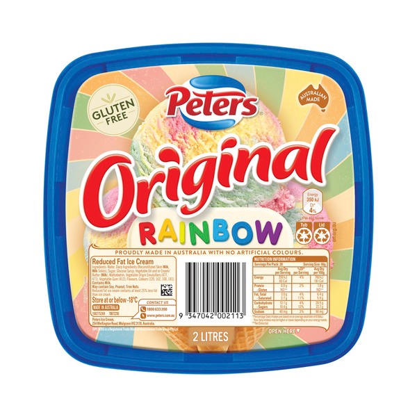 Peters Original Rainbow Ice Cream | 2L
