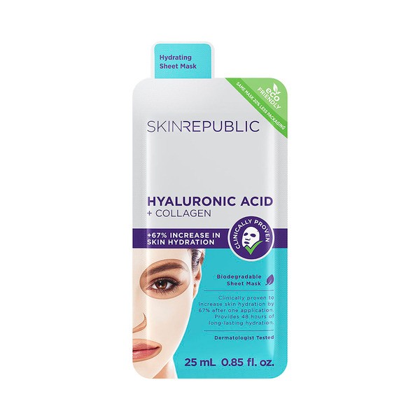 Skin Republic Hyaluronic Acid + Collagen Face Mask | 1 pack