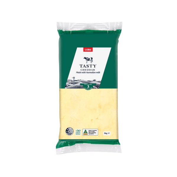 Coles Dairy Cheese Tasty | 1kg