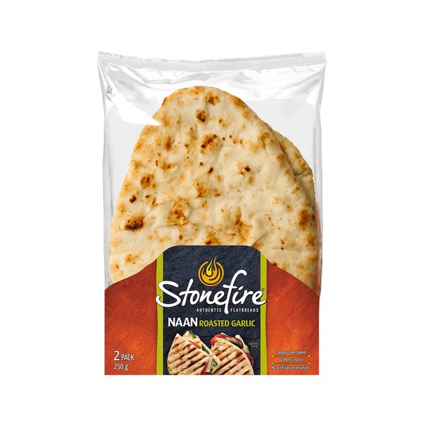 Stonefire Roasted Garlic Naan 2 pack | 250g