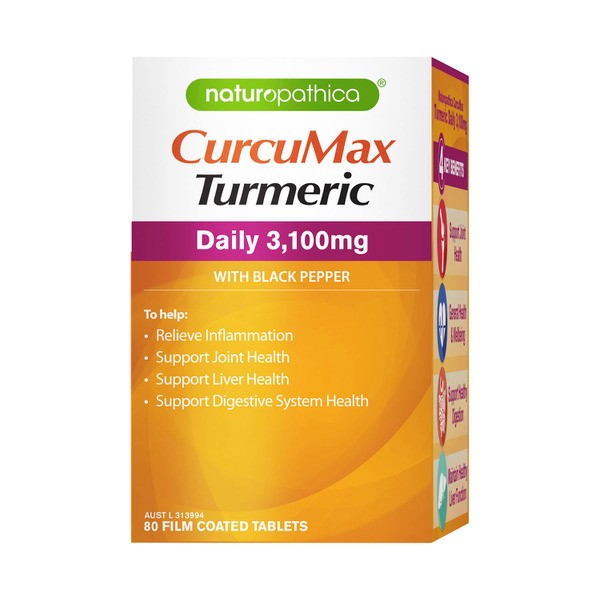 Naturopathica Curcumax Daily Care 3100mg Tablets | 80 pack