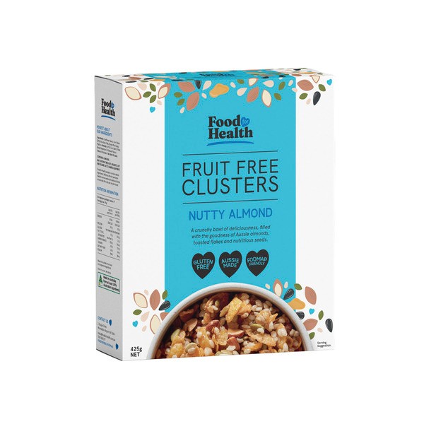 Food For Health Nutty Almond Fruit Free Clusters | 425g