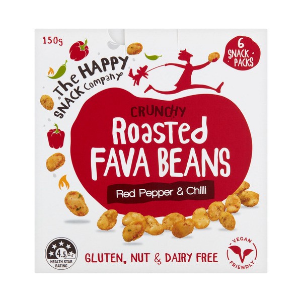 Happy Snack Company Favva Beans Red Pepper & Chilli 6 Pack | 150g