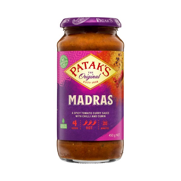 Patak's Madras Simmer Sauce Hot | 450g
