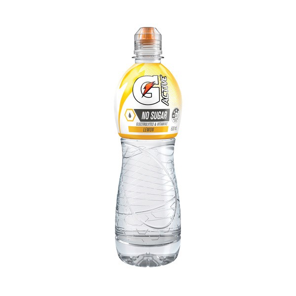 Gatorade G Active Sports Drinks Lemon Water Electrolytes & Vitamins | 600mL