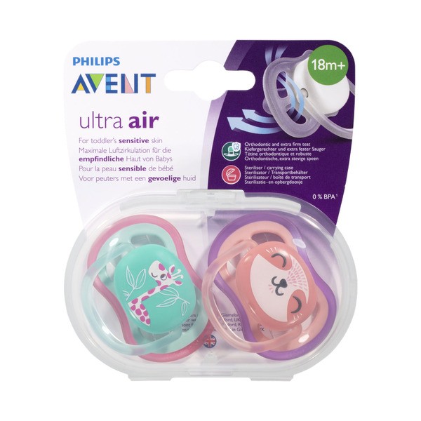 Avent BPA Free Freeflow Soother 18+ Months | 2 pack