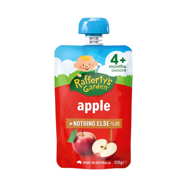 Rafferty's Garden Apple Puree and Nothing Else Baby Food Pouch 4+ Months | 120g