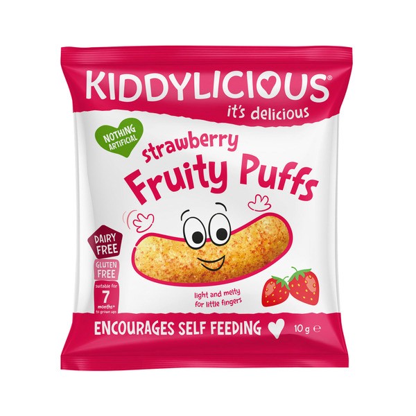 Kiddylicious Strawberry Fruity Puffs | 10g