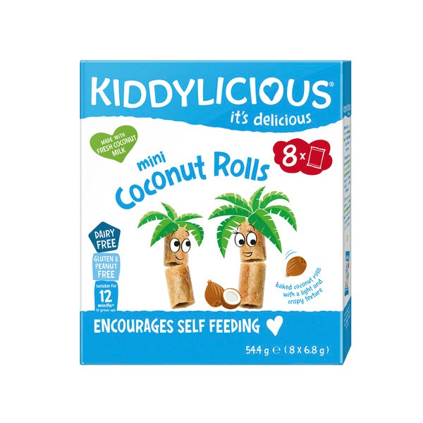 Kiddylicious Coconut Rolls 8x6.8g | 54.4g