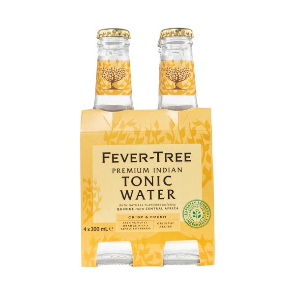 Fever-Tree Premium Mixers Indian Tonic Water 4x200mL | 4 pack